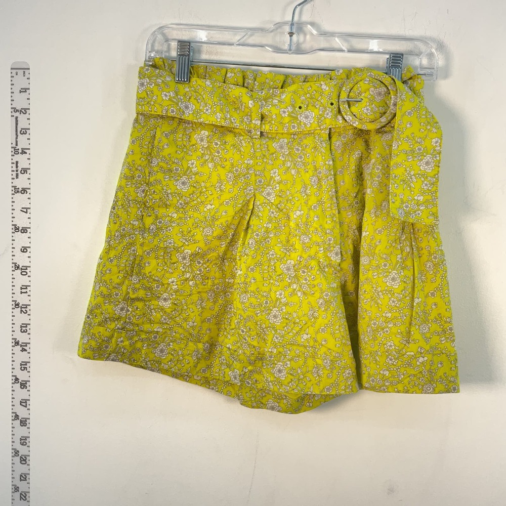 J Crew GreeYellow Floral Belted Skort - Women's Size 6